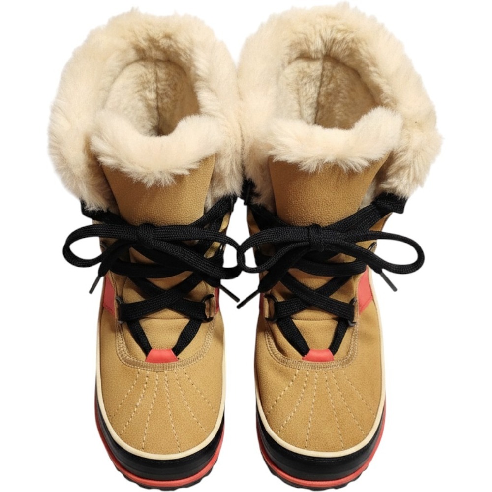 Sorel Kids Tofino II Waterproof Winter Boots Tan, Curry/ Red‎ NY2139-373 Size 4Y